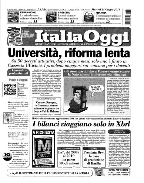 Italia oggi : quotidiano di economia finanza e politica